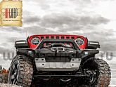 Бампер RIVAL передний силовой передний алюминиевый с лайтбаром для Jeep Wrangler JK / JL и Gladiator JT